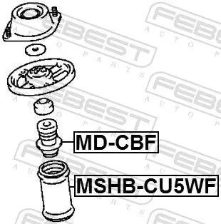 FEBEST Rubber Buffer, suspension (MD-CBF)