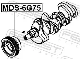 FEBEST Belt Pulley, crankshaft (MDS-6G75)