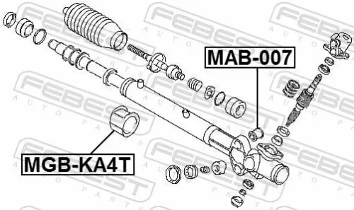 FEBEST Mounting, steering gear (MGB-KA4T)