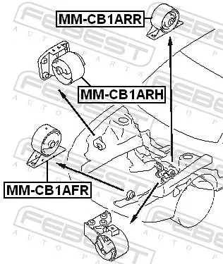 FEBEST Mounting, engine (MM-CB1ARH)