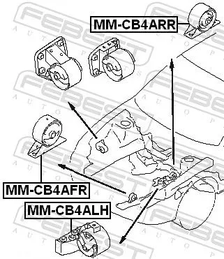FEBEST Mounting, engine (MM-CB4AFR)