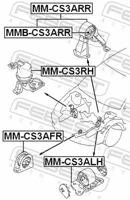 FEBEST Mounting, engine (MM-CS3RH)