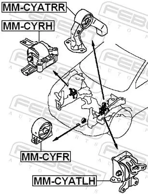 FEBEST Mounting, engine (MM-CYFR)