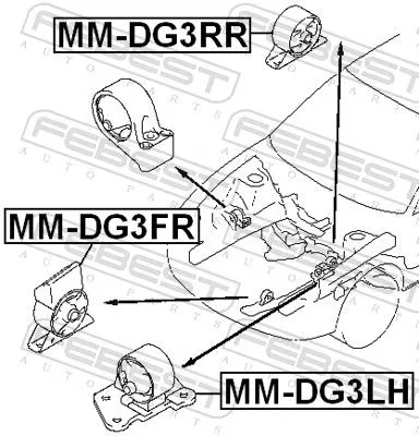 FEBEST Mounting, engine (MM-DG3RR)