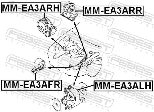 FEBEST Mounting, engine (MM-EA3ALH)