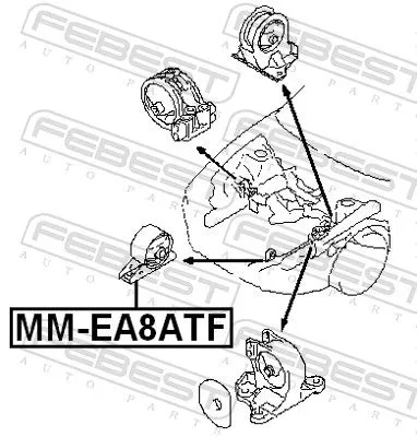 FEBEST Mounting, engine (MM-EA8ATF)