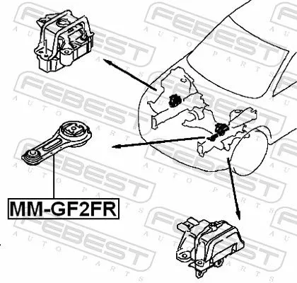FEBEST Mounting, engine (MM-GF2FR)