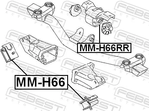 FEBEST Mounting, engine (MM-H66)