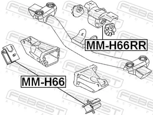 FEBEST Mounting, engine (MM-H66RR)