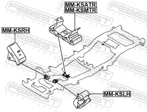 FEBEST Mounting, engine (MM-KSATR)