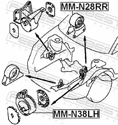 FEBEST Mounting, engine (MM-N28RR)