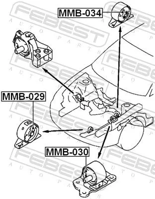 FEBEST Mounting, engine (MMB-030)