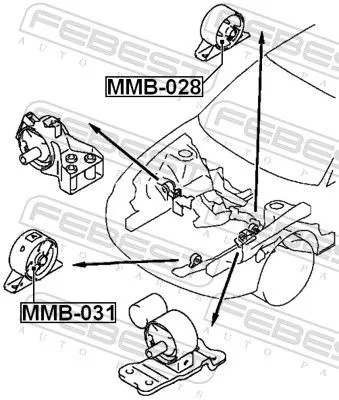 FEBEST Mounting, engine (MMB-031)