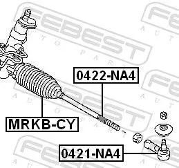 FEBEST Bellow, steering (MRKB-CY)