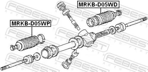 FEBEST Bellow, steering (MRKB-D05WP)