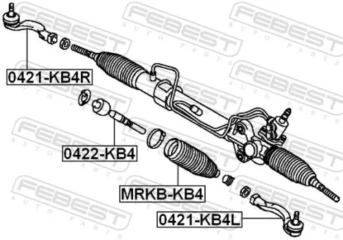 FEBEST Bellow, steering (MRKB-KB4)