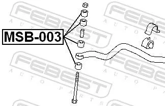 FEBEST Mounting, axle strut (MSB-003)