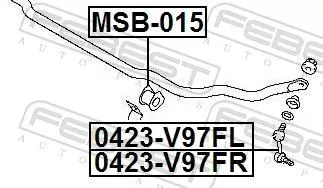 FEBEST Mounting, stabiliser bar (MSB-015)
