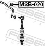 FEBEST Mounting, stabiliser bar (MSB-020)