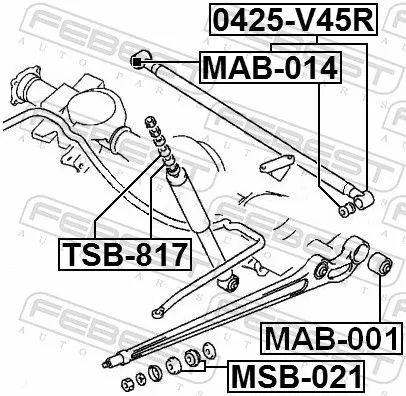 FEBEST Mounting, control/trailing arm (MSB-021)