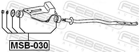FEBEST Mounting, control/trailing arm (MSB-030)