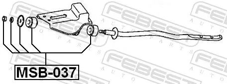 FEBEST Mounting, control/trailing arm (MSB-037)