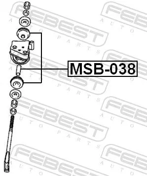 FEBEST Mounting, control/trailing arm (MSB-038)