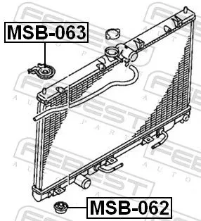 FEBEST Mounting, radiator (MSB-063)