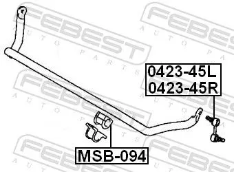 FEBEST Mounting, stabiliser bar (MSB-094)
