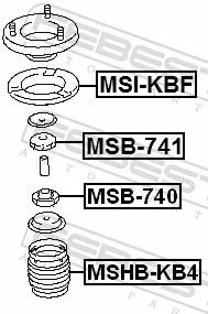 FEBEST Spacer Bush, shock absorber (MSB-740)