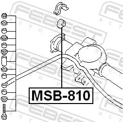 FEBEST Mounting, stabiliser bar (MSB-810)