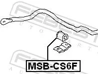 FEBEST Mounting, stabiliser bar (MSB-CS6F)