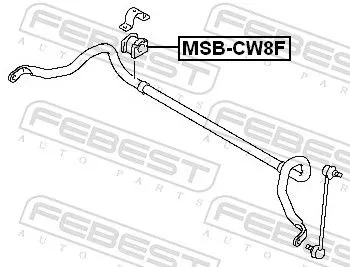 FEBEST Mounting, stabiliser bar (MSB-CW8F)