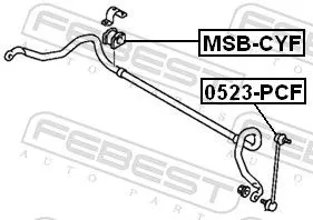 FEBEST Mounting, stabiliser bar (MSB-CYF)