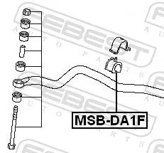 FEBEST Mounting, stabiliser bar (MSB-DA1F)