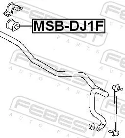 FEBEST Mounting, stabiliser bar (MSB-DJ1F)