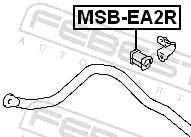 FEBEST Mounting, stabiliser bar (MSB-EA2R)