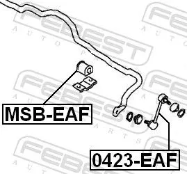 FEBEST Mounting, stabiliser bar (MSB-EAF)