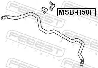 FEBEST Mounting, stabiliser bar (MSB-H58F)