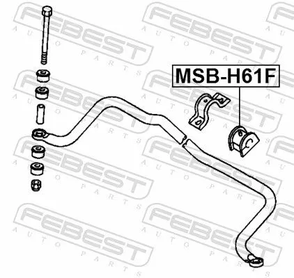 FEBEST Mounting, stabiliser bar (MSB-H61W)