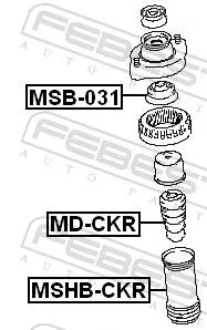 FEBEST Protective Cap/Bellow, shock absorber (MSHB-CKR)