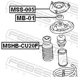 FEBEST Protective Cap/Bellow, shock absorber (MSHB-CU20F)