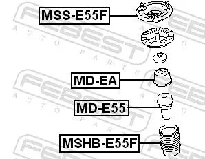 FEBEST Protective Cap/Bellow, shock absorber (MSHB-E55F)