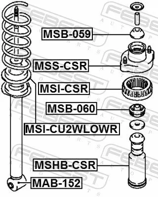 FEBEST Spring Seat (MSI-CU2WLOWR)