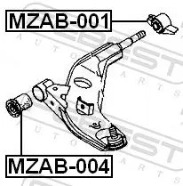 FEBEST Mounting, control/trailing arm (MZAB-004)