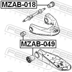 FEBEST Mounting, control/trailing arm (MZAB-018)