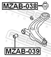 FEBEST Mounting, control/trailing arm (MZAB-038)