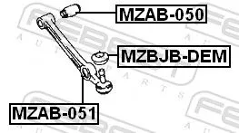 FEBEST Mounting, control/trailing arm (MZAB-050)