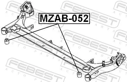 FEBEST Bushing, axle beam (MZAB-052)