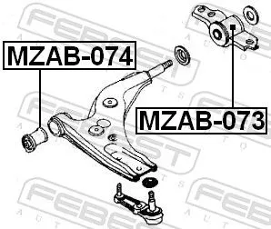 FEBEST Mounting, control/trailing arm (MZAB-073)